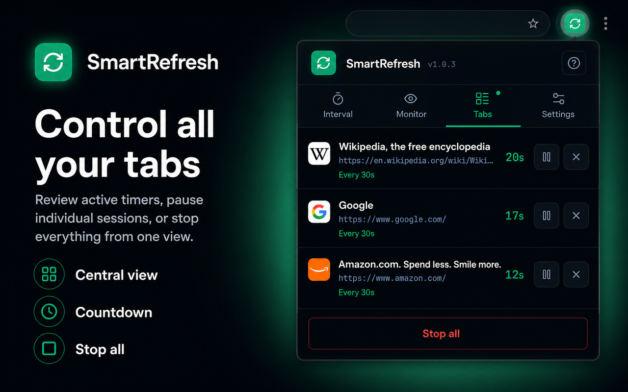 SmartRefresh – Auto Refresh & Page Monitor - 截图 5