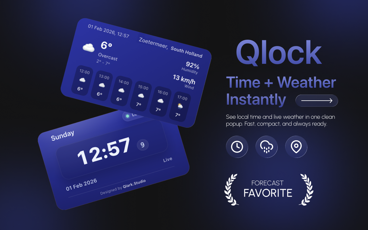Qlock — Clock & Weather Widget - 截图 4