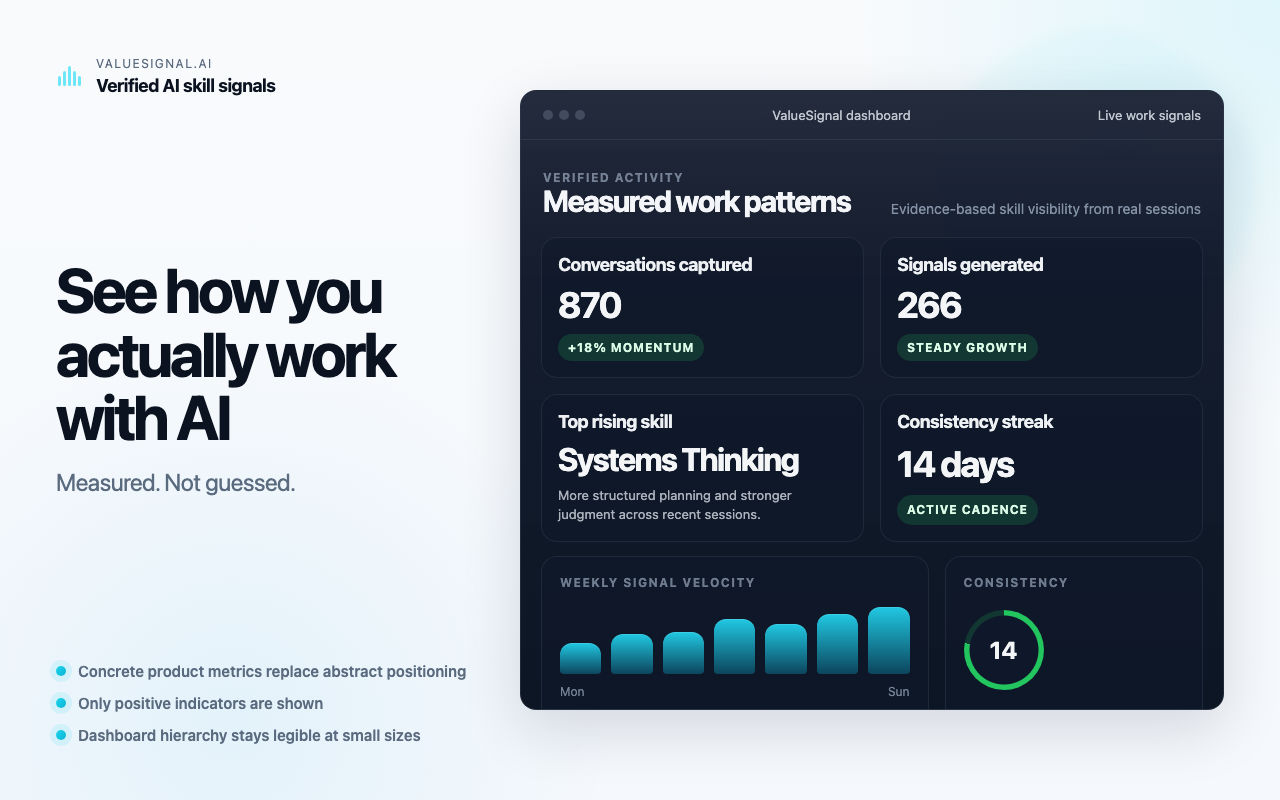ValueSignal - AI Skill Tracker for ChatGPT, Claude & Gemini - 截图 2
