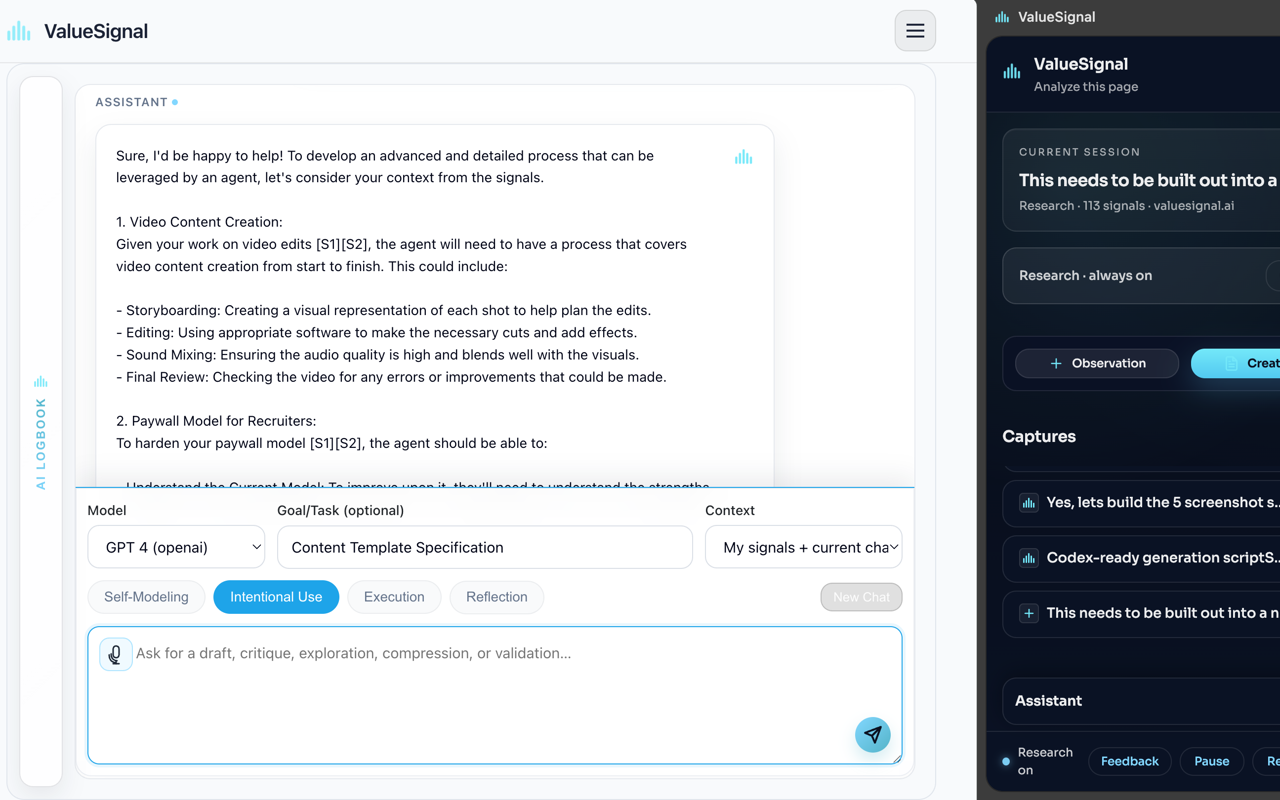 ValueSignal - AI Skill Tracker for ChatGPT, Claude & Gemini - 截图 5