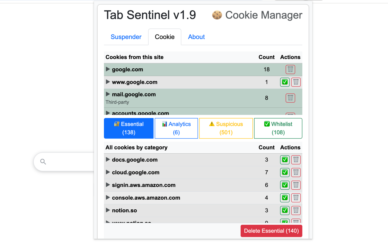 Tab Sentinel Tab Suspender (Open Source) - 截图 1