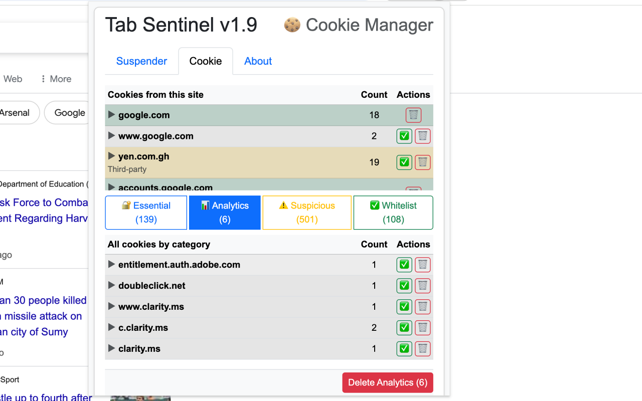 Tab Sentinel Tab Suspender (Open Source) - 截图 2