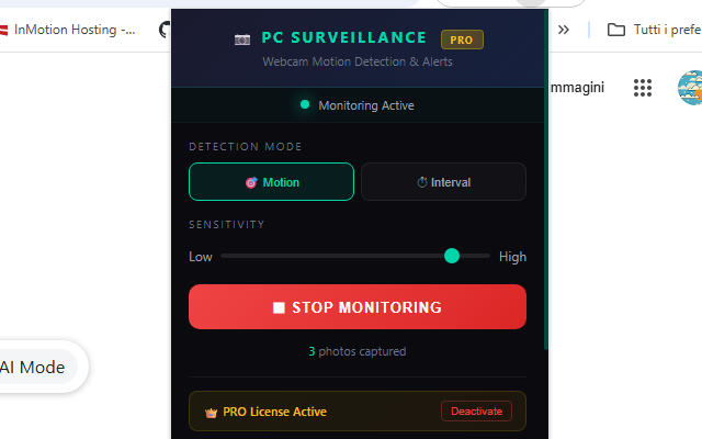 PC Surveillance - Webcam Motion Detection & Alerts - 截图 2