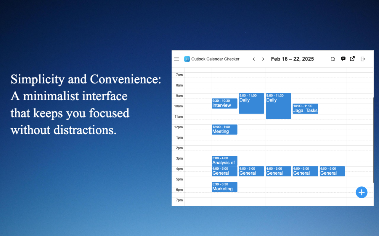 Outlook Calendar Checker - 截图 1