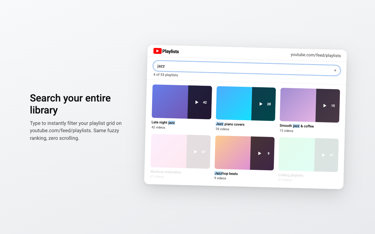 YouTube Playlist Search - 截图 1