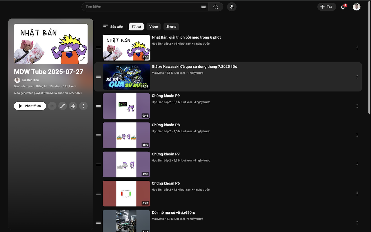 MDW Tube - YouTube Playlist Manager - 截图 5