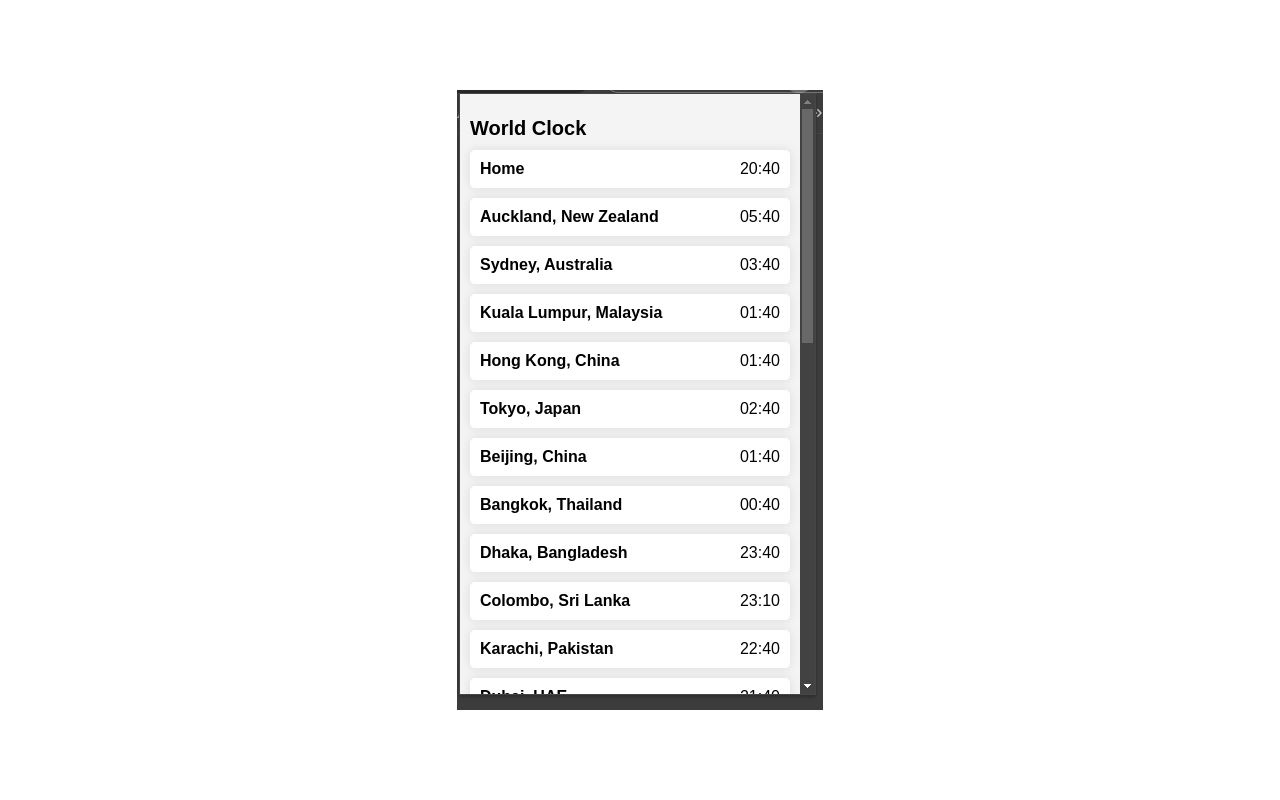 World Clock - 截图 2
