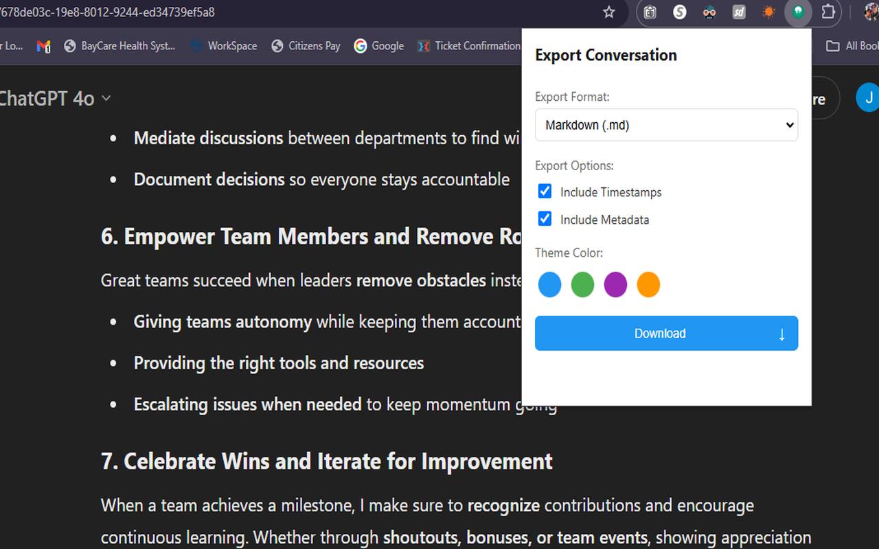 Chat Conversation Exporter - 截图 2