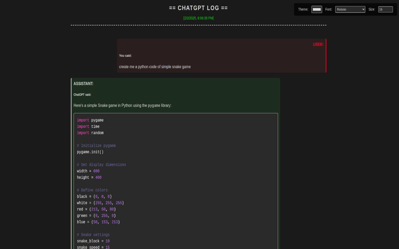 ChatGPT Export - 截图 1