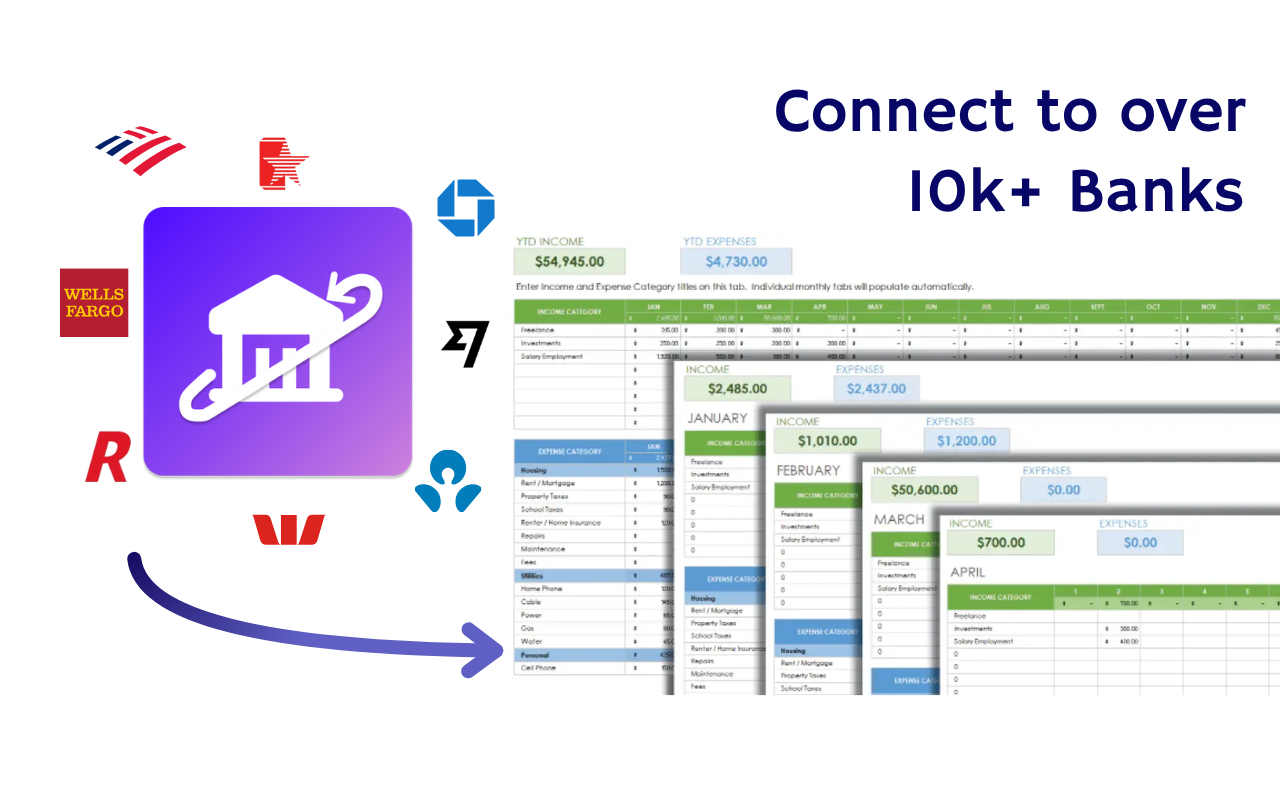 BankSync: Auto Sync Bank Transactions to Sheets, Notion & Airtable - 截图 2