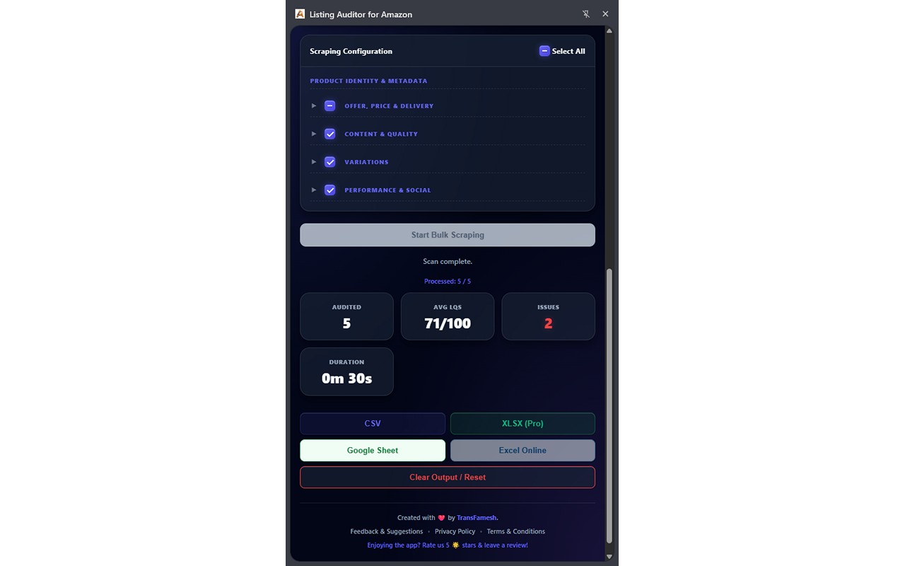 Listing Auditor for Amazon - 截图 5