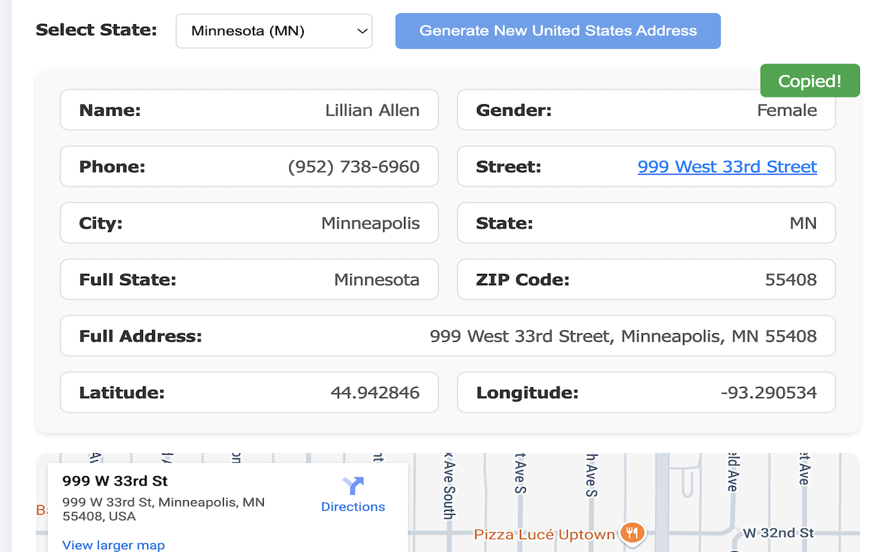 Random Address Generator - 截图 2