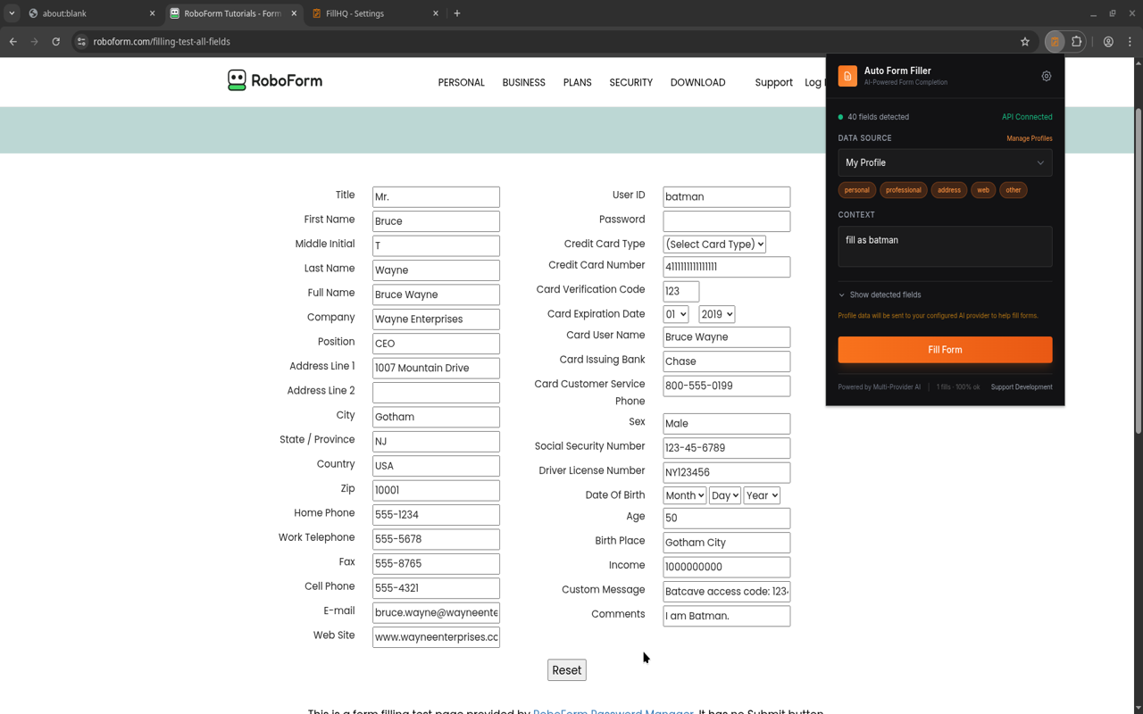 AI Auto Form Filler (BYOK) - 截图 3
