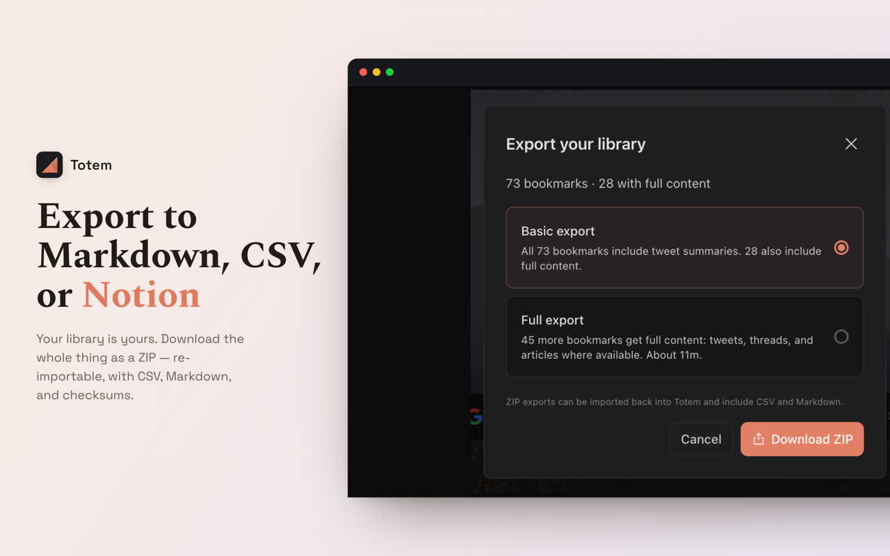 Twitter & X Bookmarks on New Tab — Totem - 截图 5
