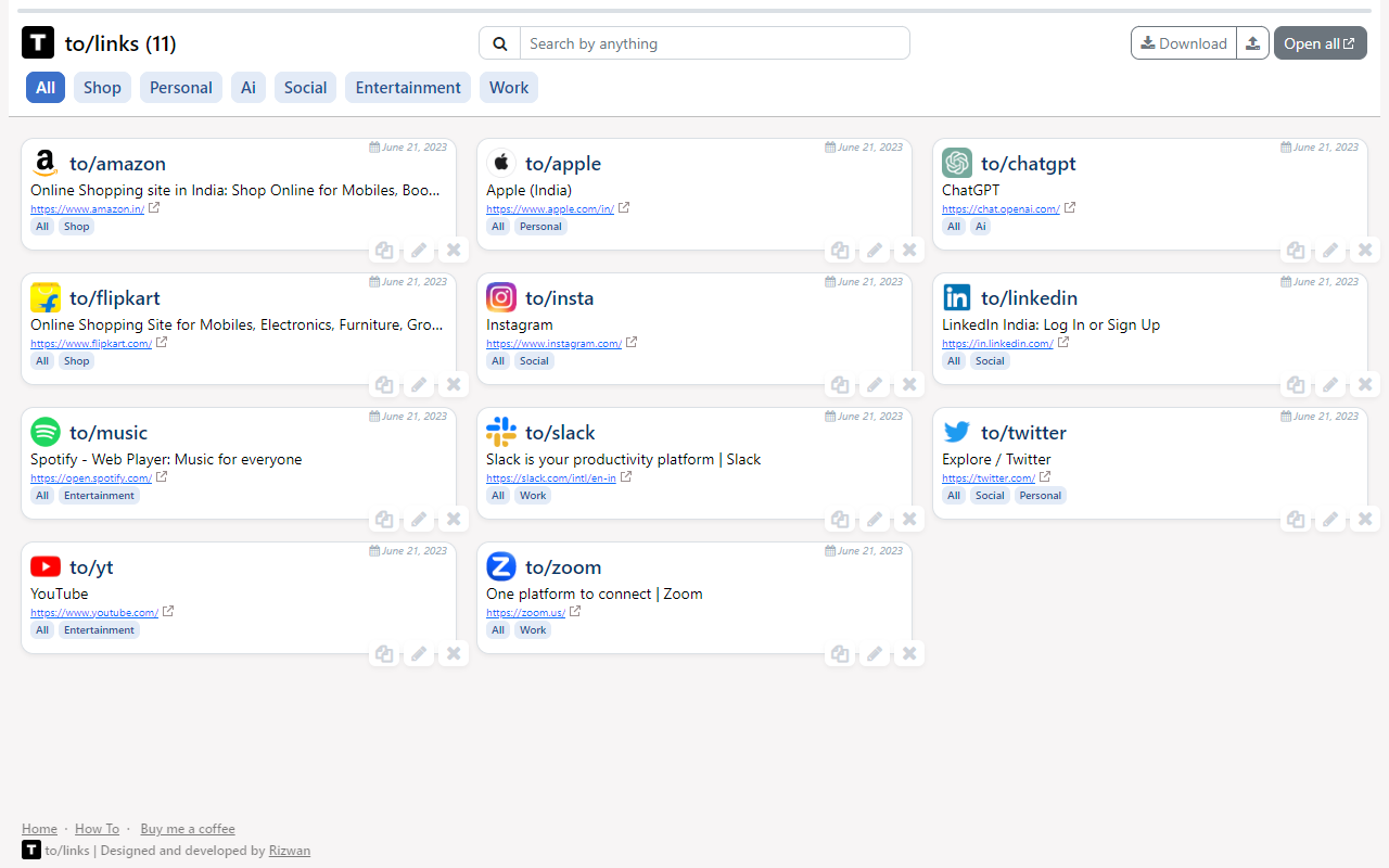 ToLinks - Smart Shortcuts & Link Organizer - 截图 3