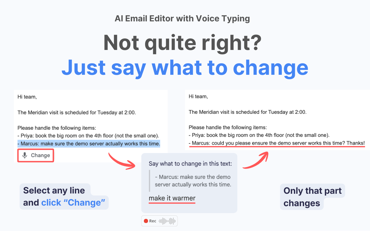 AI Email Response Generator & Dictation for Gmail - Speak2mail - 截图 1