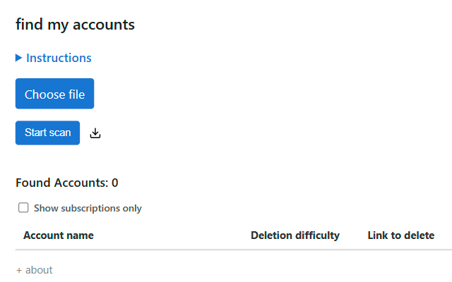 find my accounts - Find & delete old accounts - 截图 1