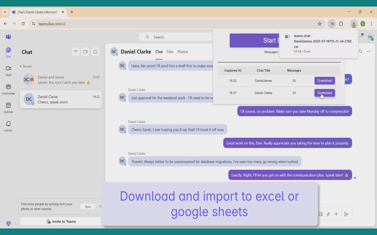Teams Chat Exporter - 截图 2