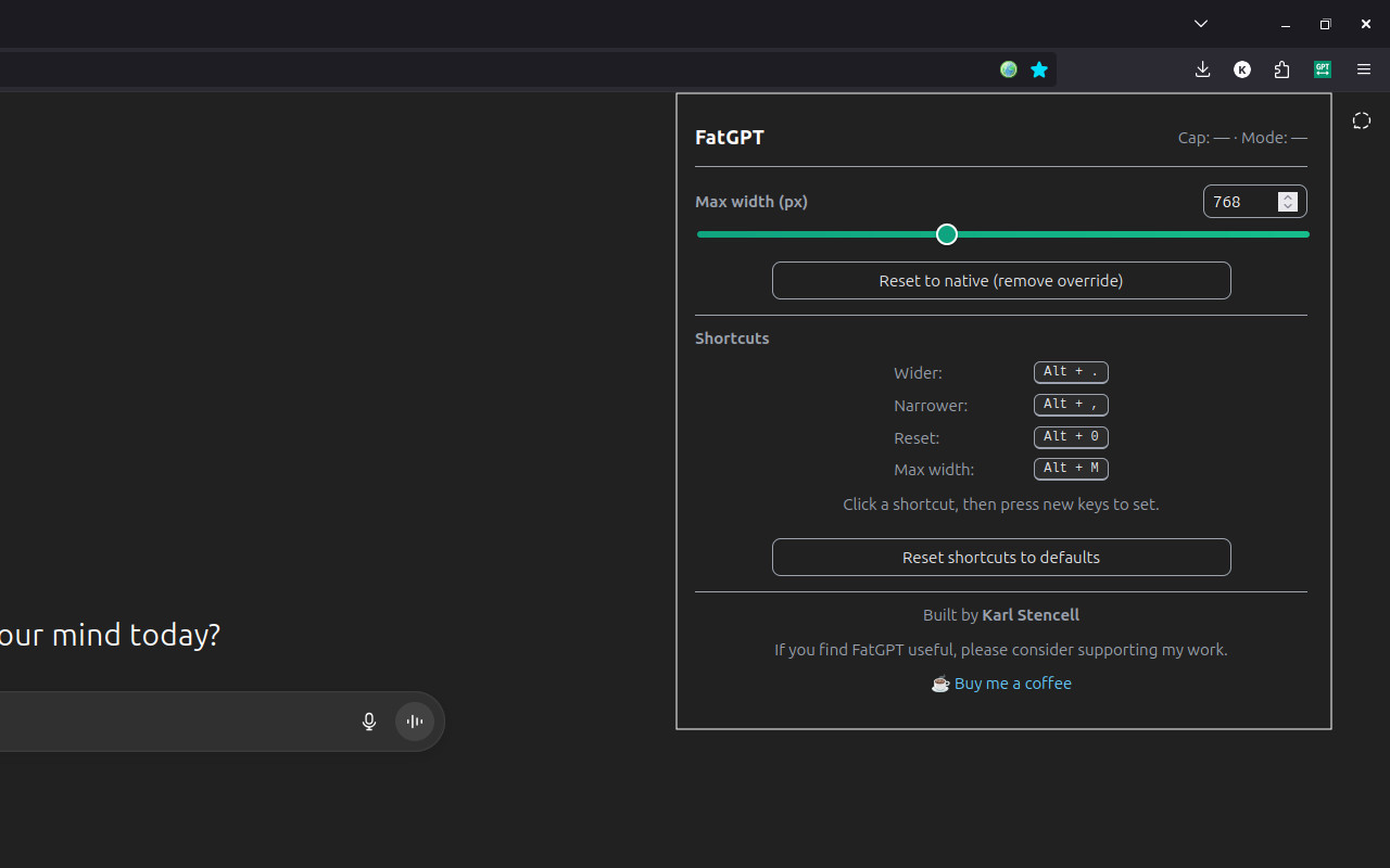 FatGPT — ChatGPT Width Control - 截图 3