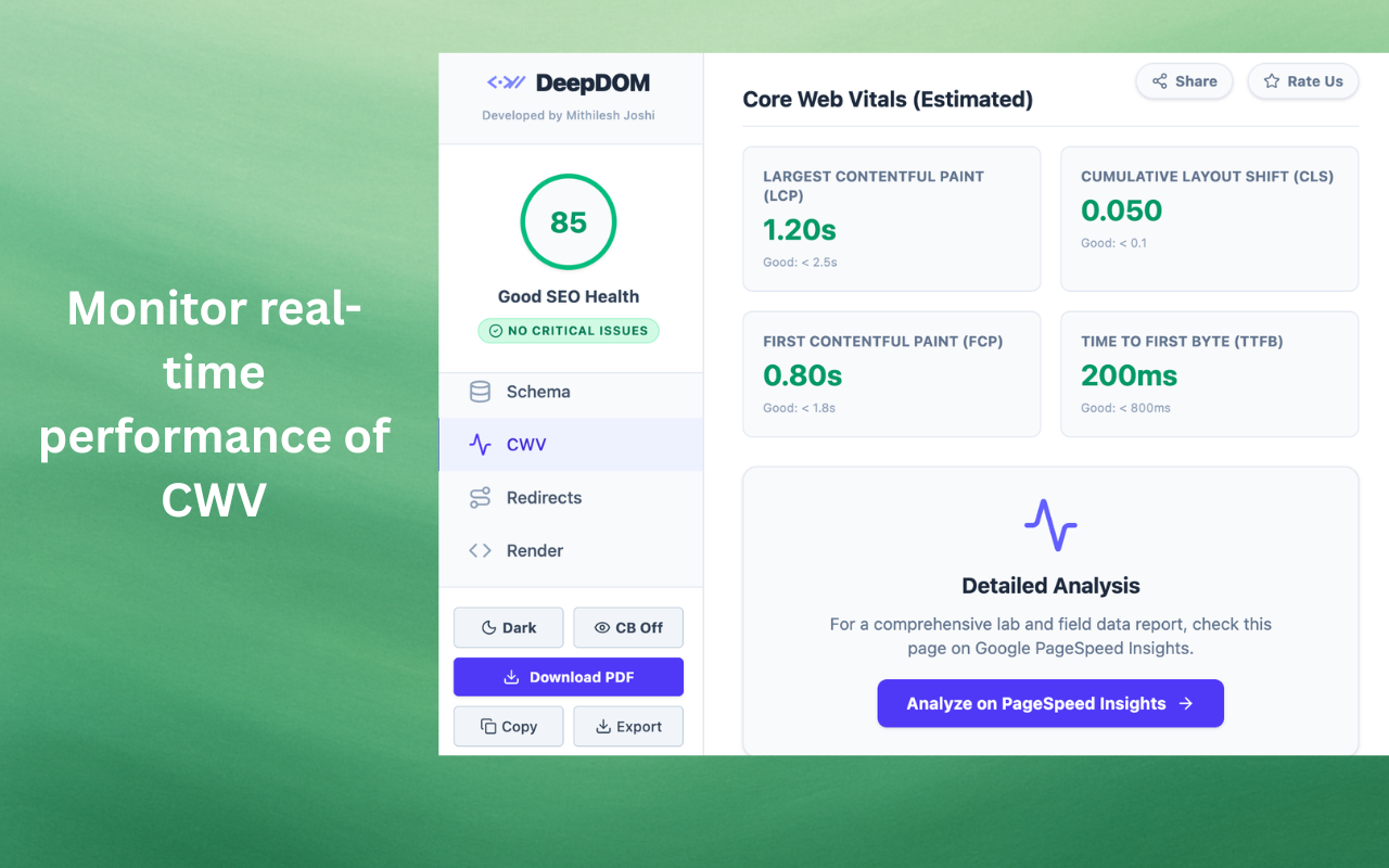 DeepDOM - Technical SEO & Render Debugger - 截图 3