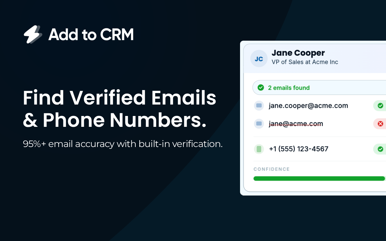 Add to CRM for Agile CRM: Email Finder & Enrichment - 截图 2