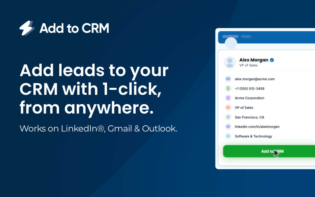 Add to CRM for Agile CRM: Email Finder & Enrichment - 截图 3