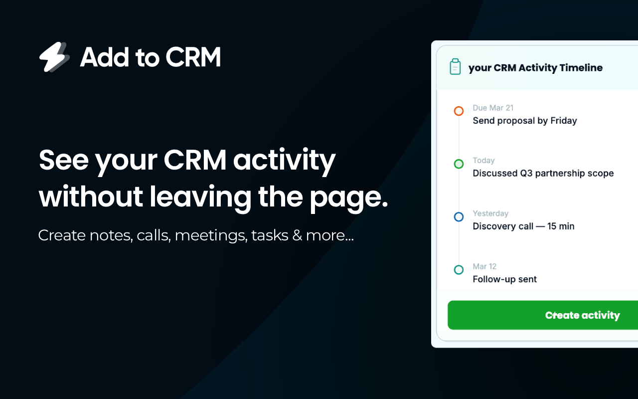 Add to CRM for Agile CRM: Email Finder & Enrichment - 截图 4