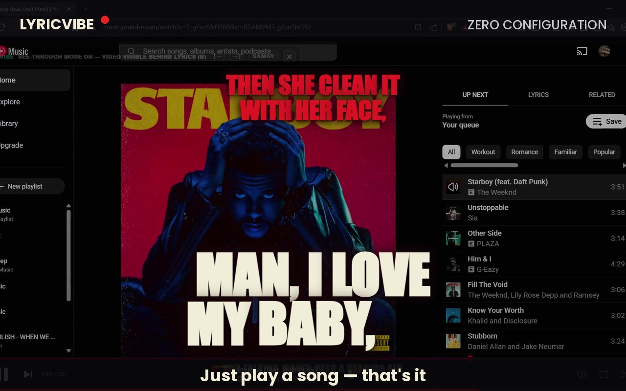 LyricVibe — Kinetic Lyrics Overlay - 截图 1