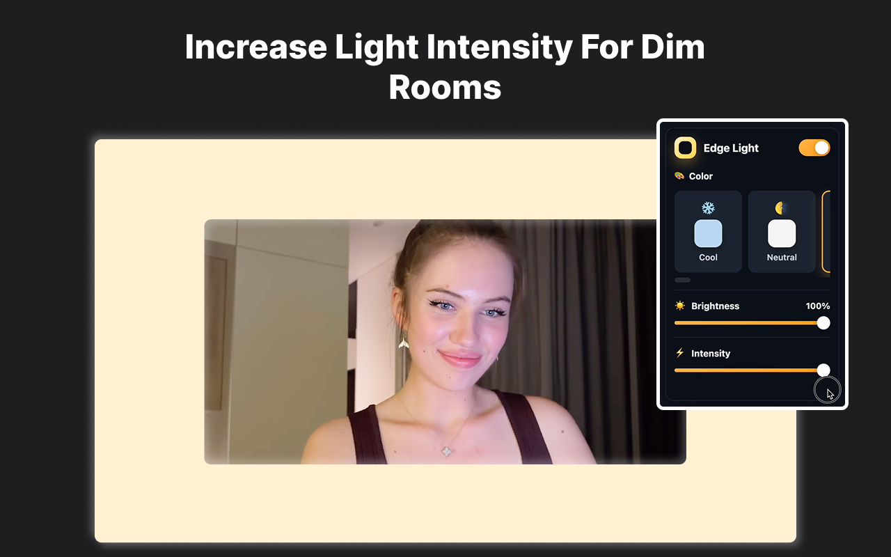 Edge light for video calls - 截图 1