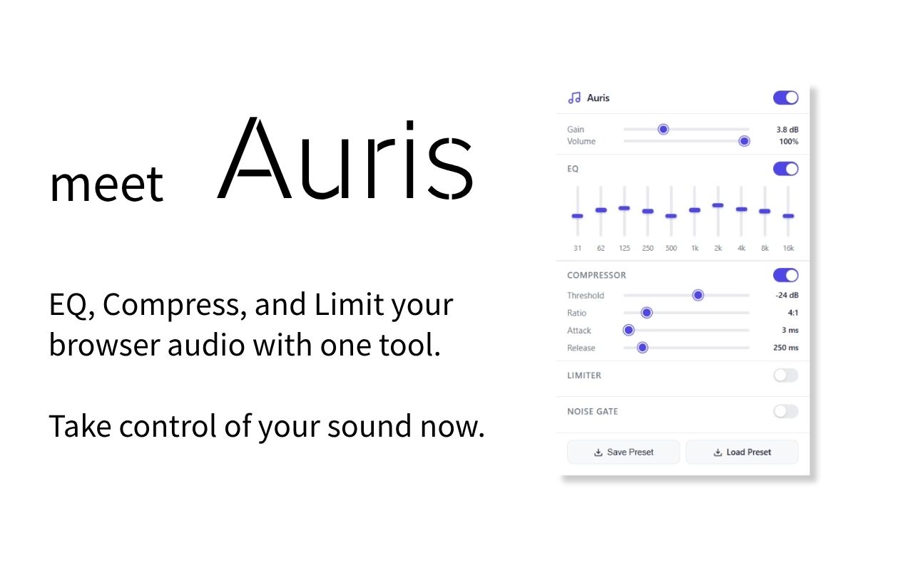 Auris - EQ, Comp & Noise Gate - 截图 1