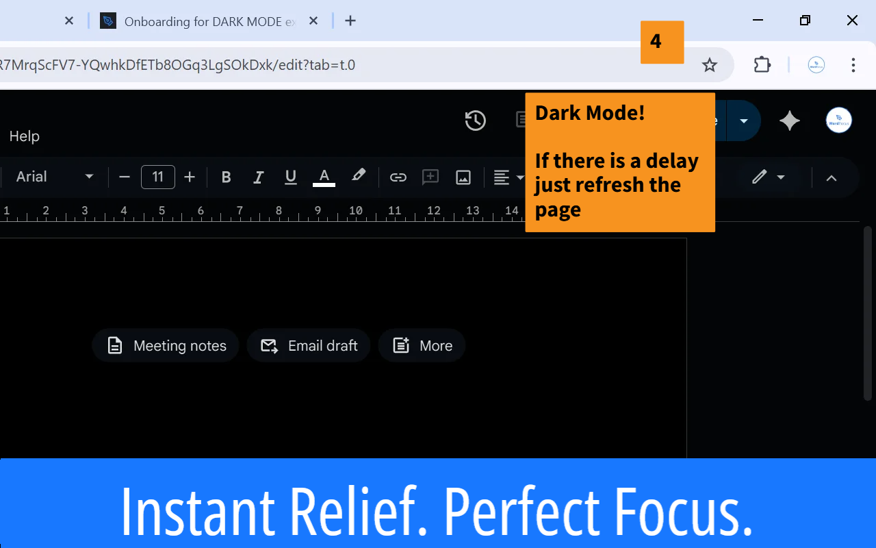 Dark Mode for Google Docs by WordFokus - 截图 3