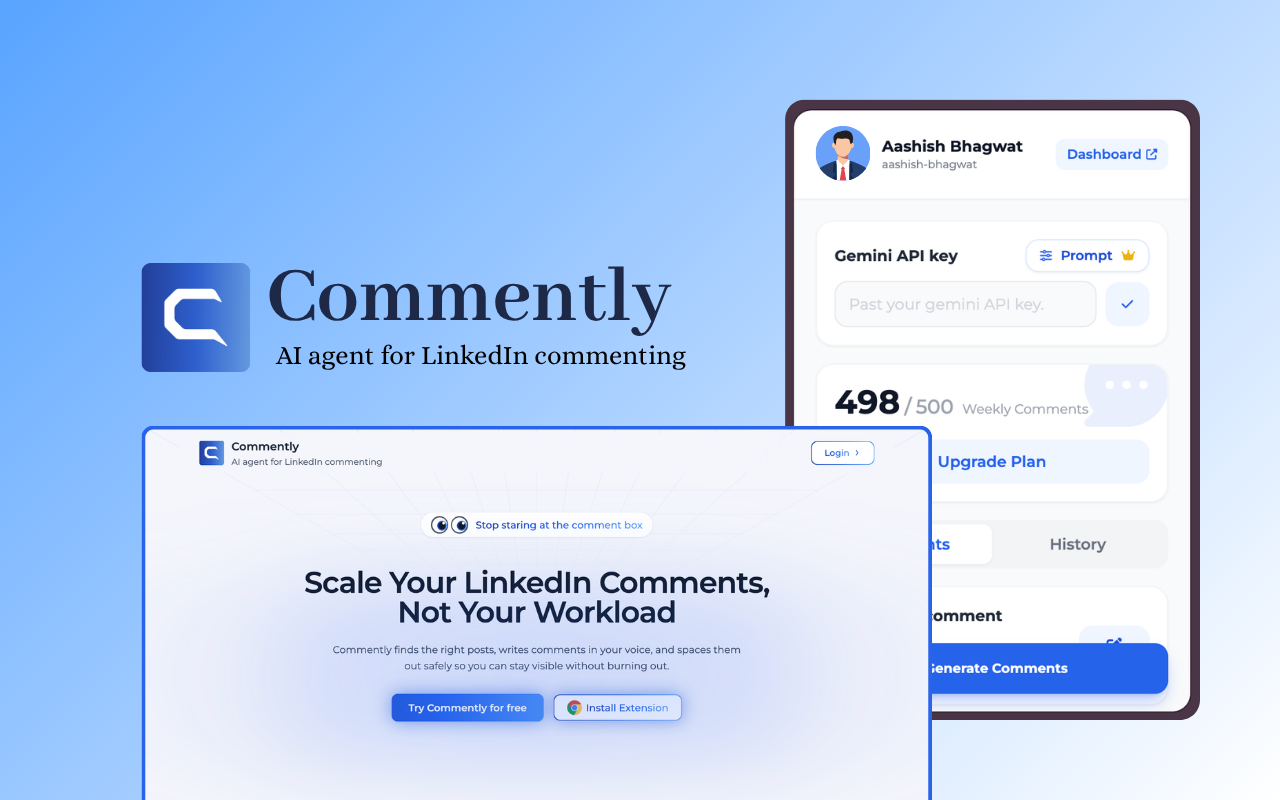 Commently - AI agent for commenting - 截图 1