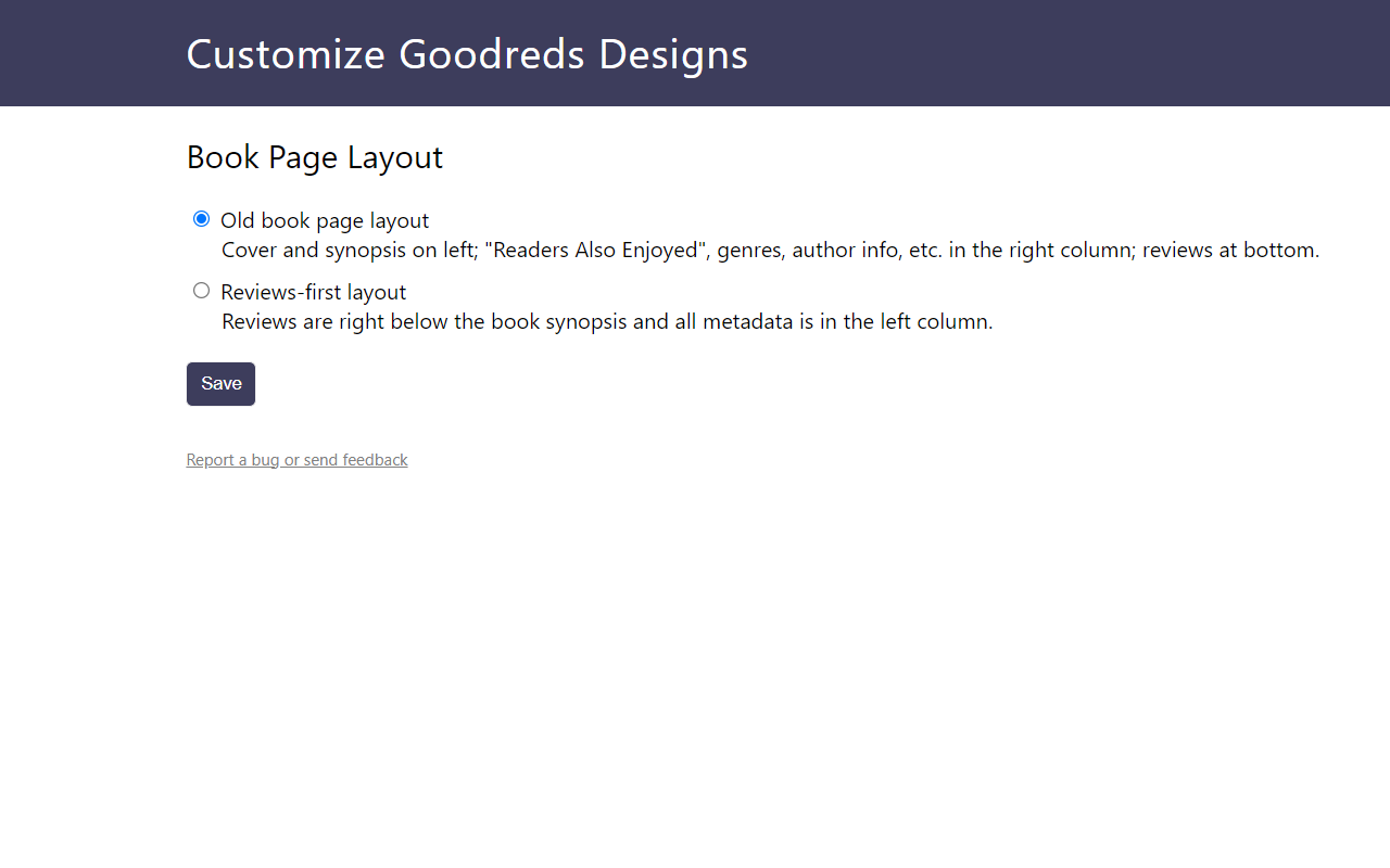Customize Goodreads Design - 截图 3