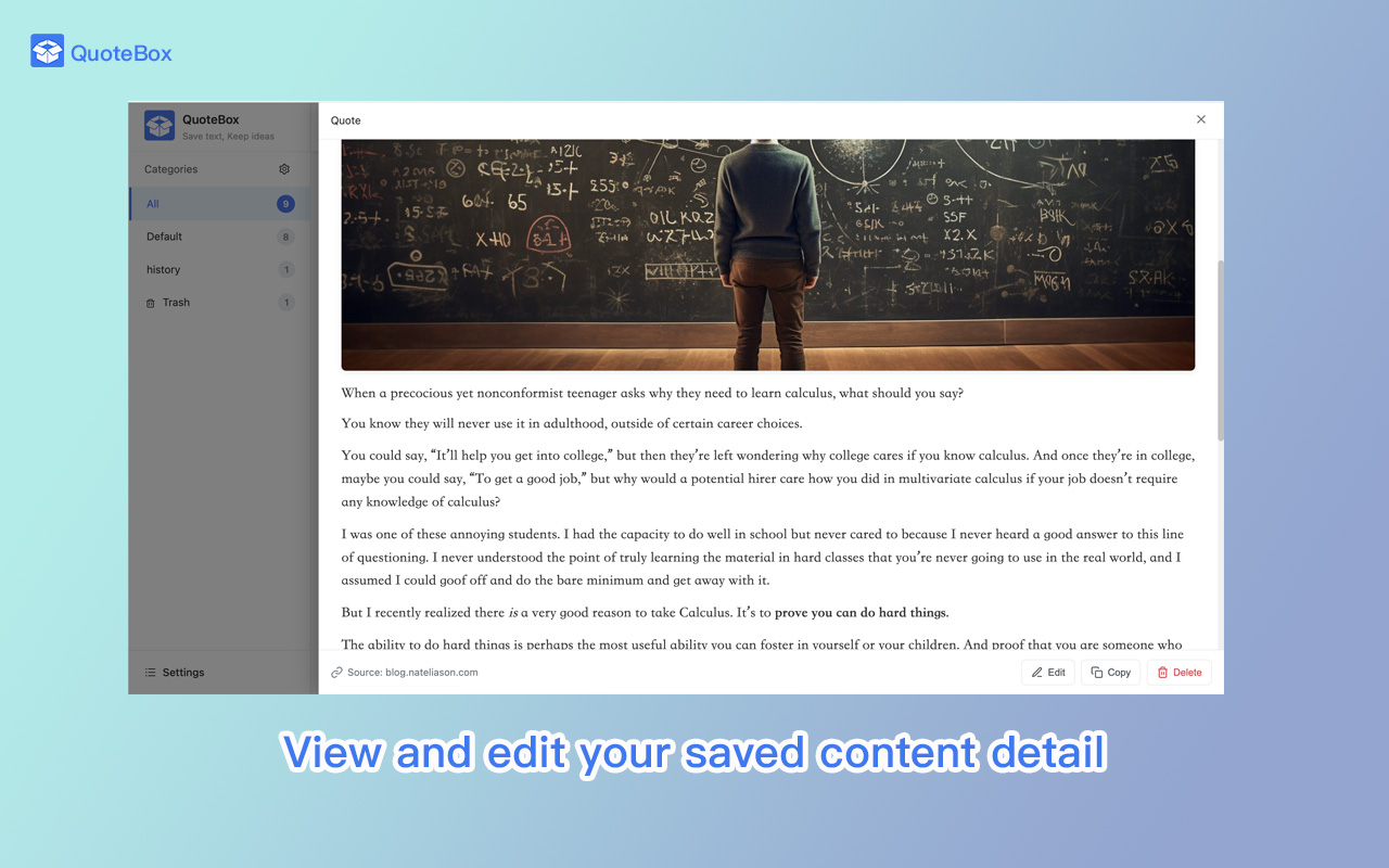 QuoteBox – Save Text & Images from Web Pages Instantly - 截图 2