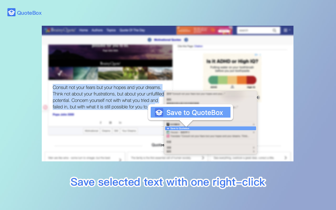 QuoteBox – Save Text & Images from Web Pages Instantly - 截图 3