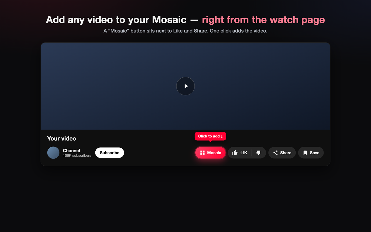 Mosaic — Multi-View for YouTube - 截图 3