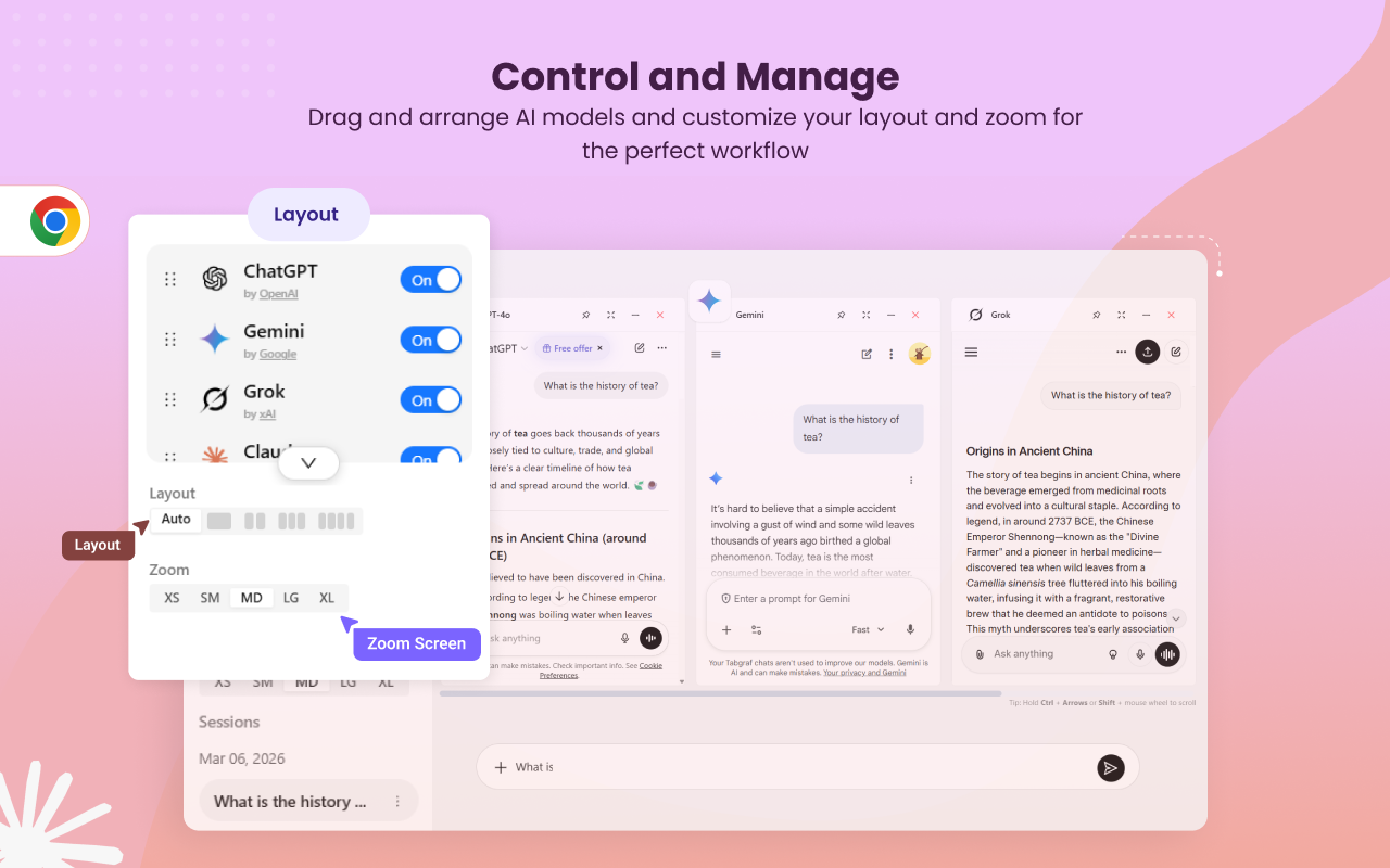 AiGrid: Multi-AI Side-by-Side Chat - 截图 2
