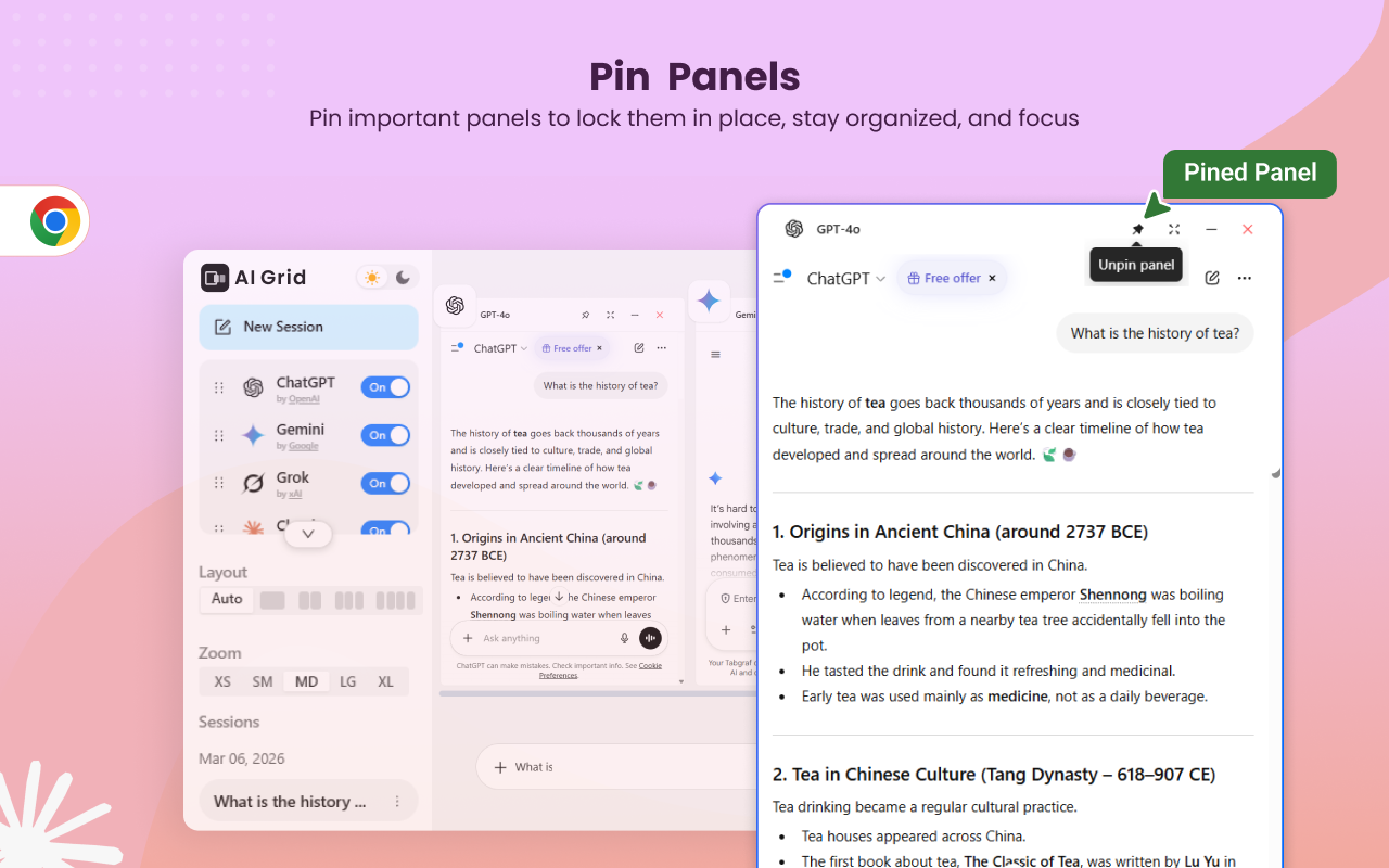 AiGrid: Multi-AI Side-by-Side Chat - 截图 3