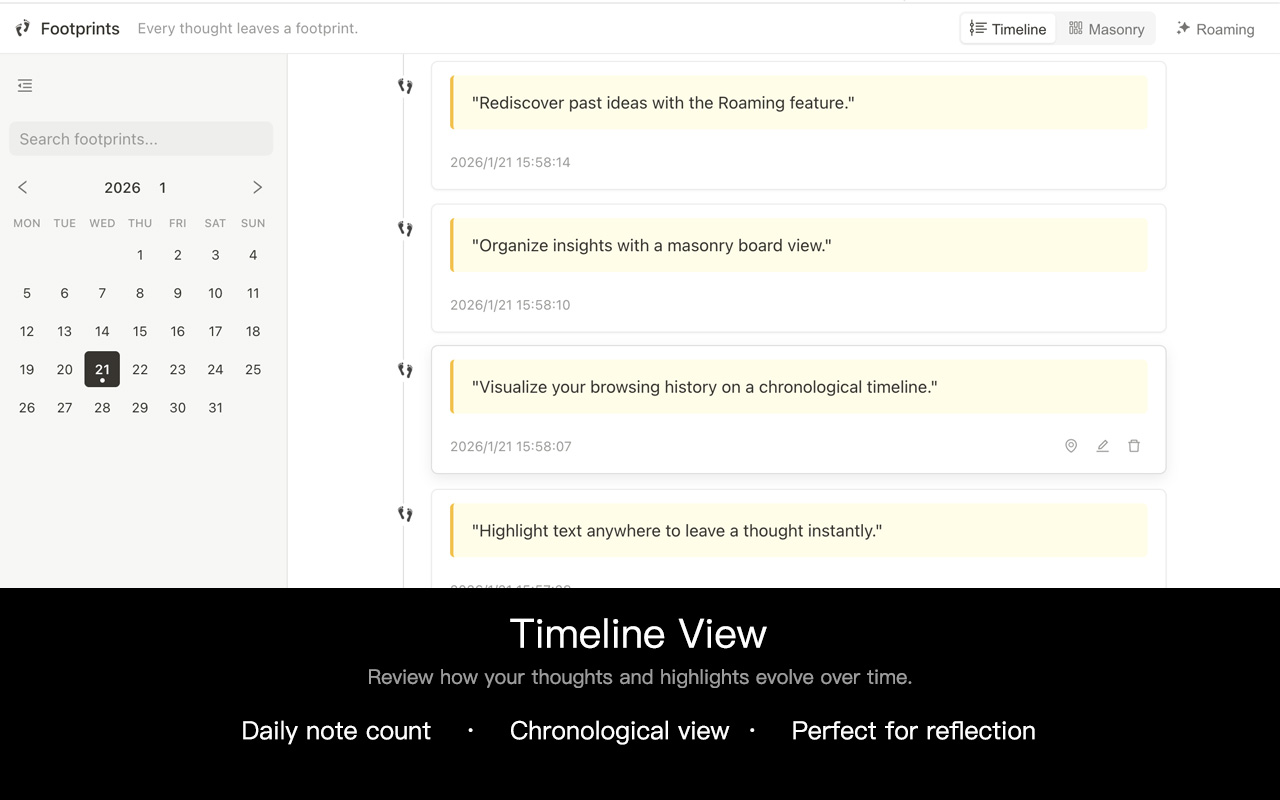 Footprints – Side Note,Web Highlighter, Annotation - 截图 3
