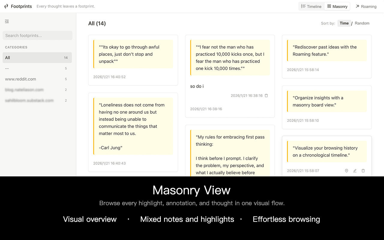 Footprints – Side Note,Web Highlighter, Annotation - 截图 5
