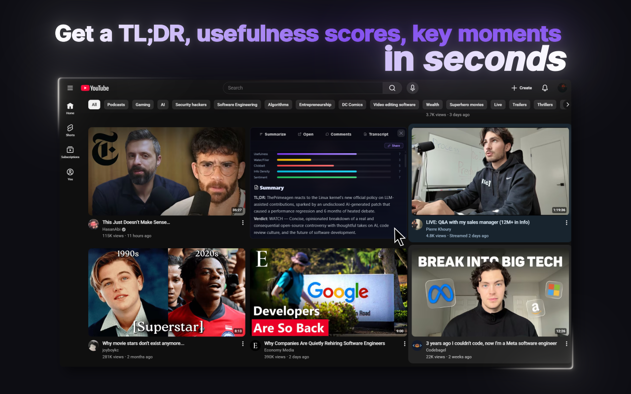 CleoSum — AI YouTube Video Analysis - 截图 2