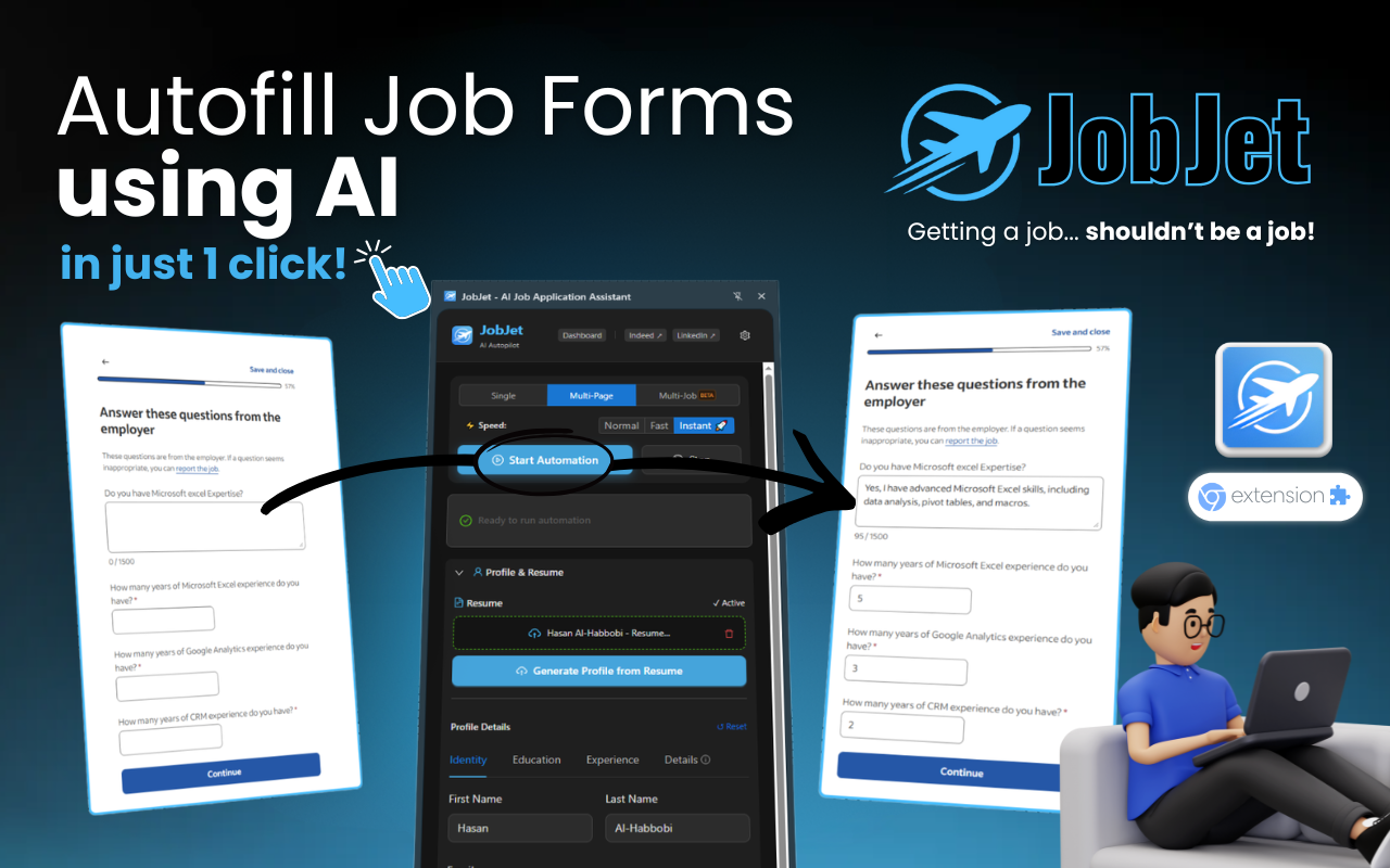 JobJet - AI Job Application Assistant - 截图 2