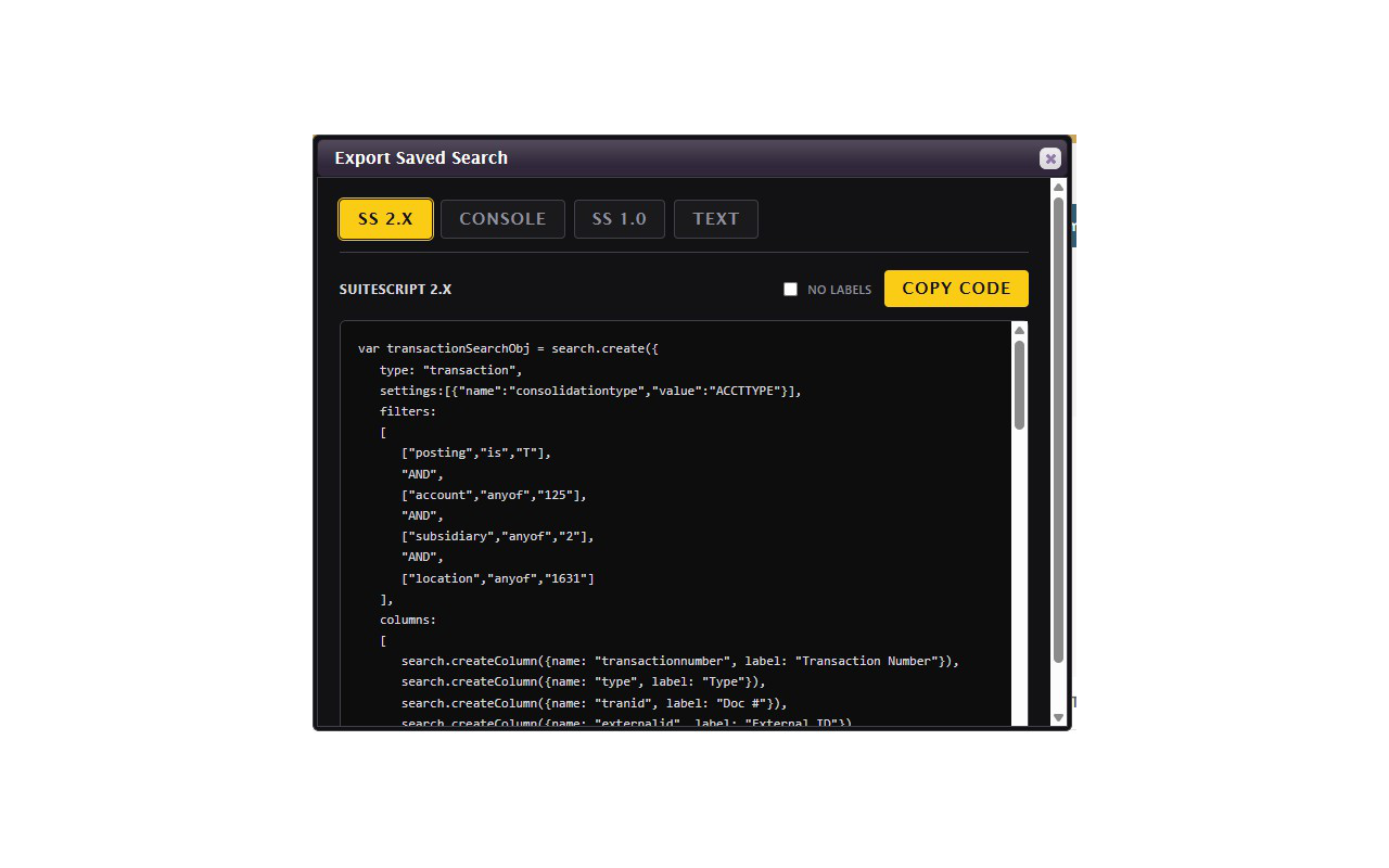 NetSuite Saved Search Extractor - 截图 2