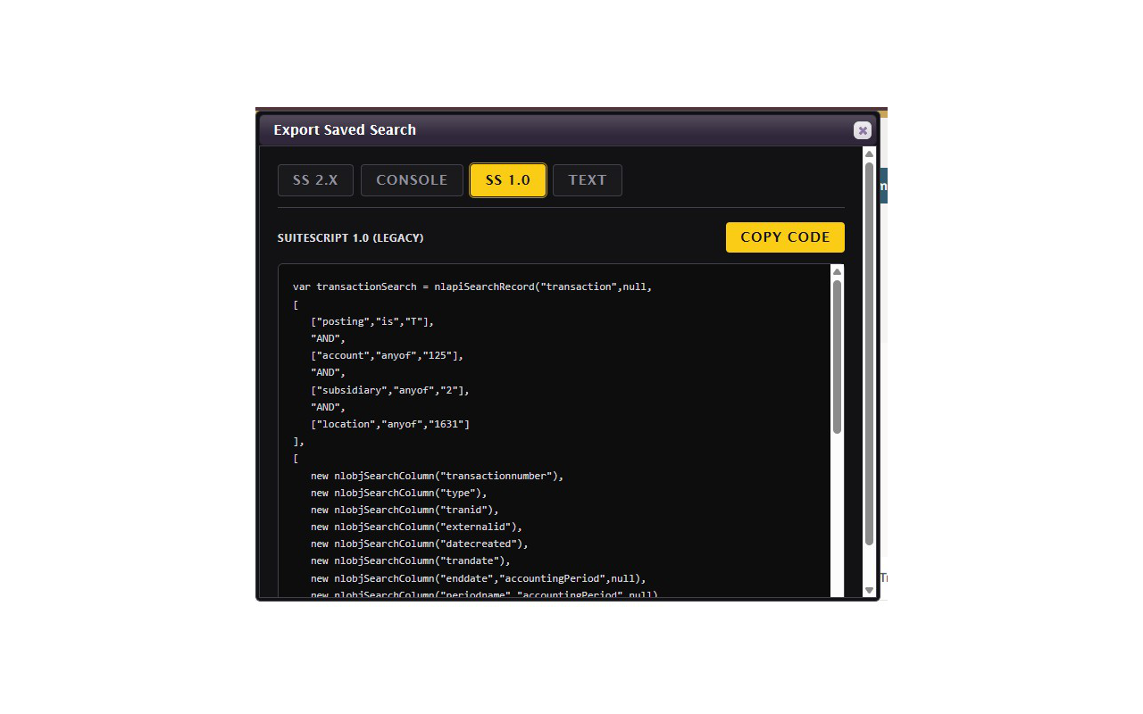 NetSuite Saved Search Extractor - 截图 4