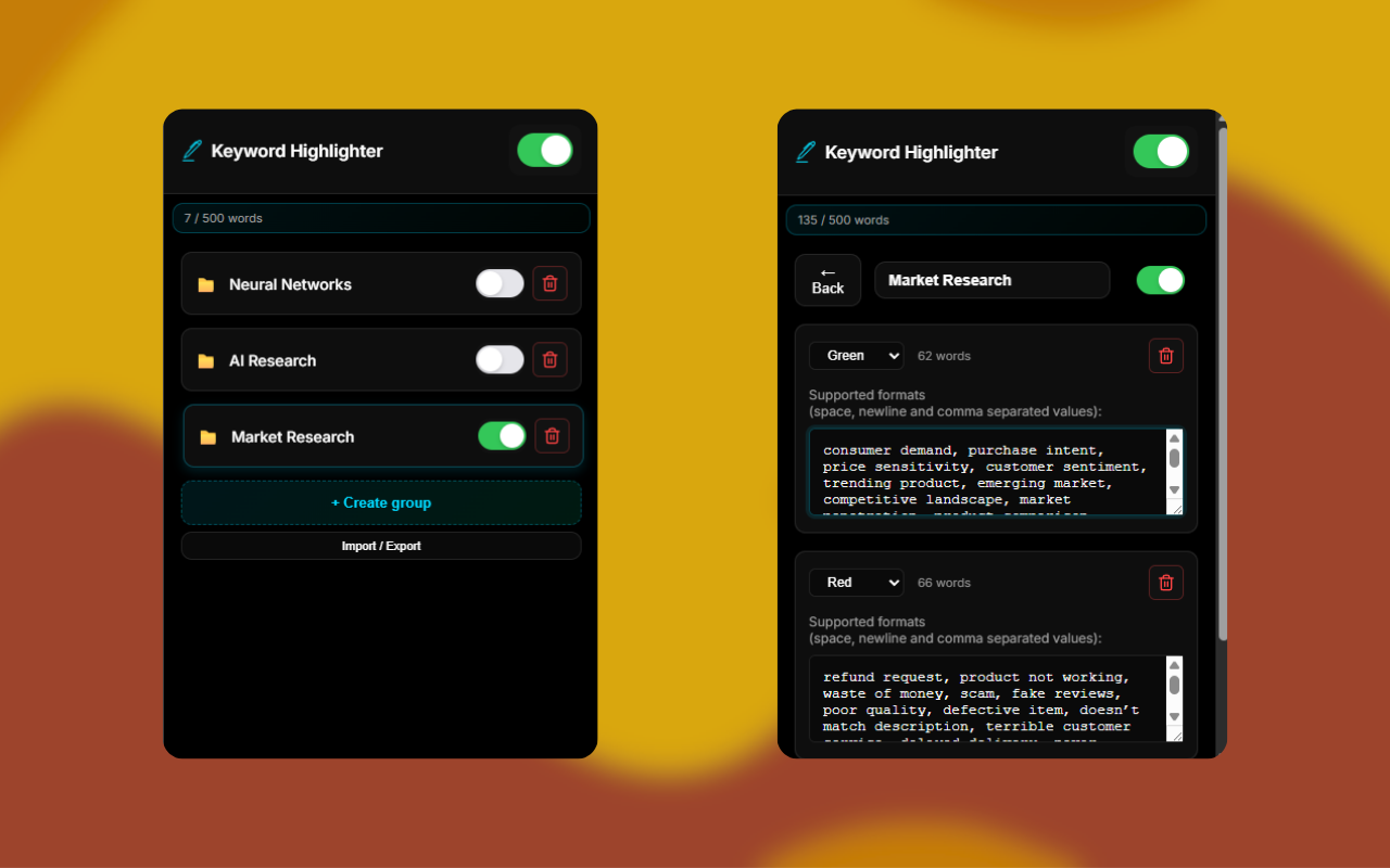 Multi Keyword Highlighter - 截图 2