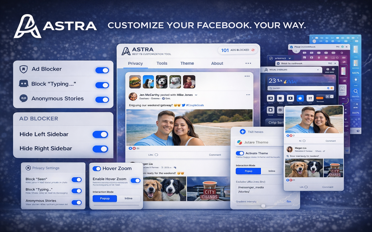 ASTRA for Facebook™ — Unseen, AdBlock & Reels - 截图 2