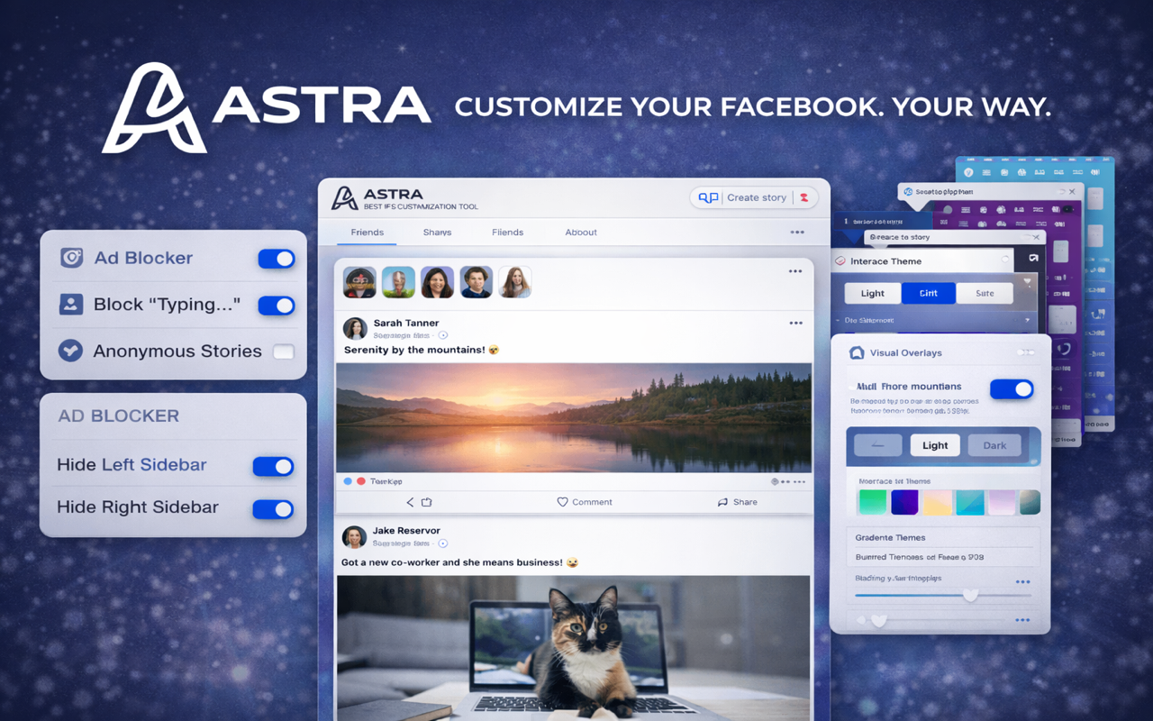 ASTRA for Facebook™ — Unseen, AdBlock & Reels - 截图 3