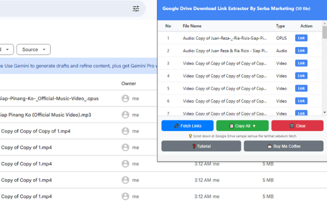Google Drive Download Link Extractor - 截图 1