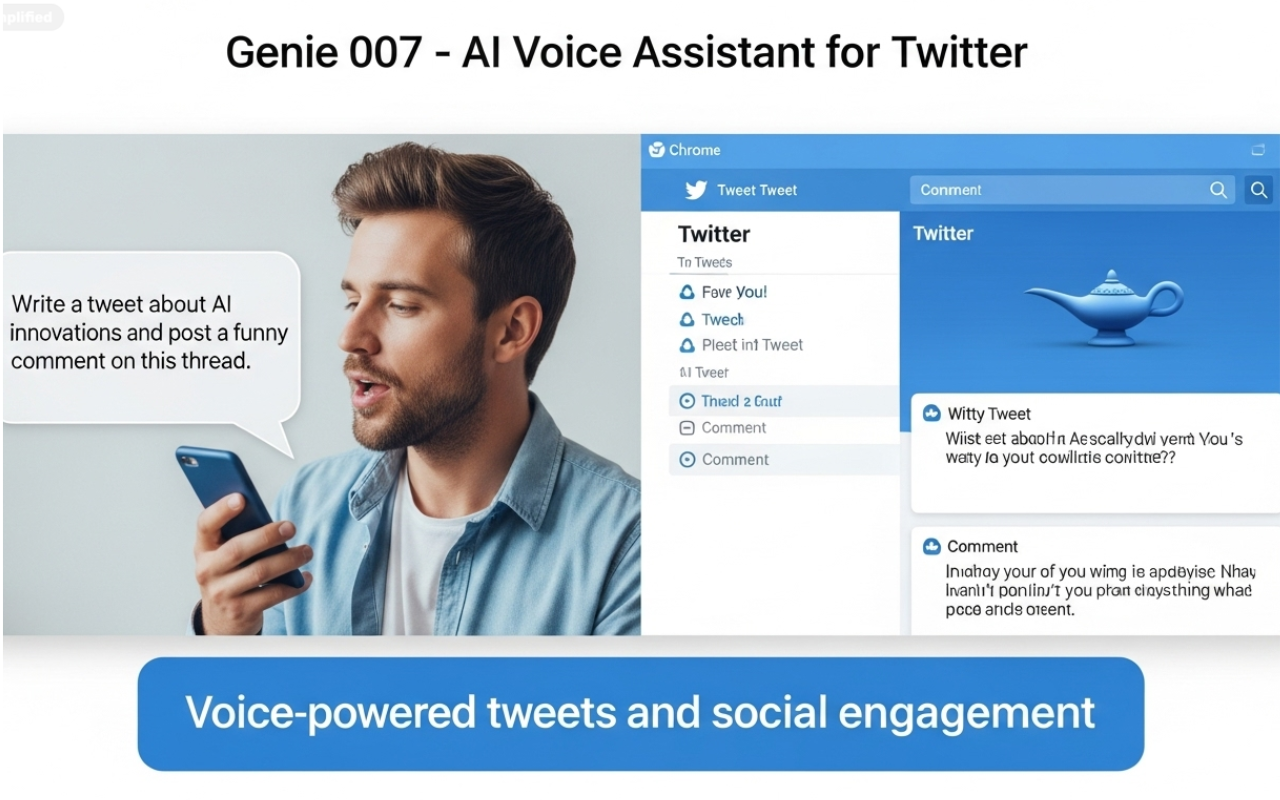 Genie 007 – 适用于任何网站的AI语音助手 - 截图 2