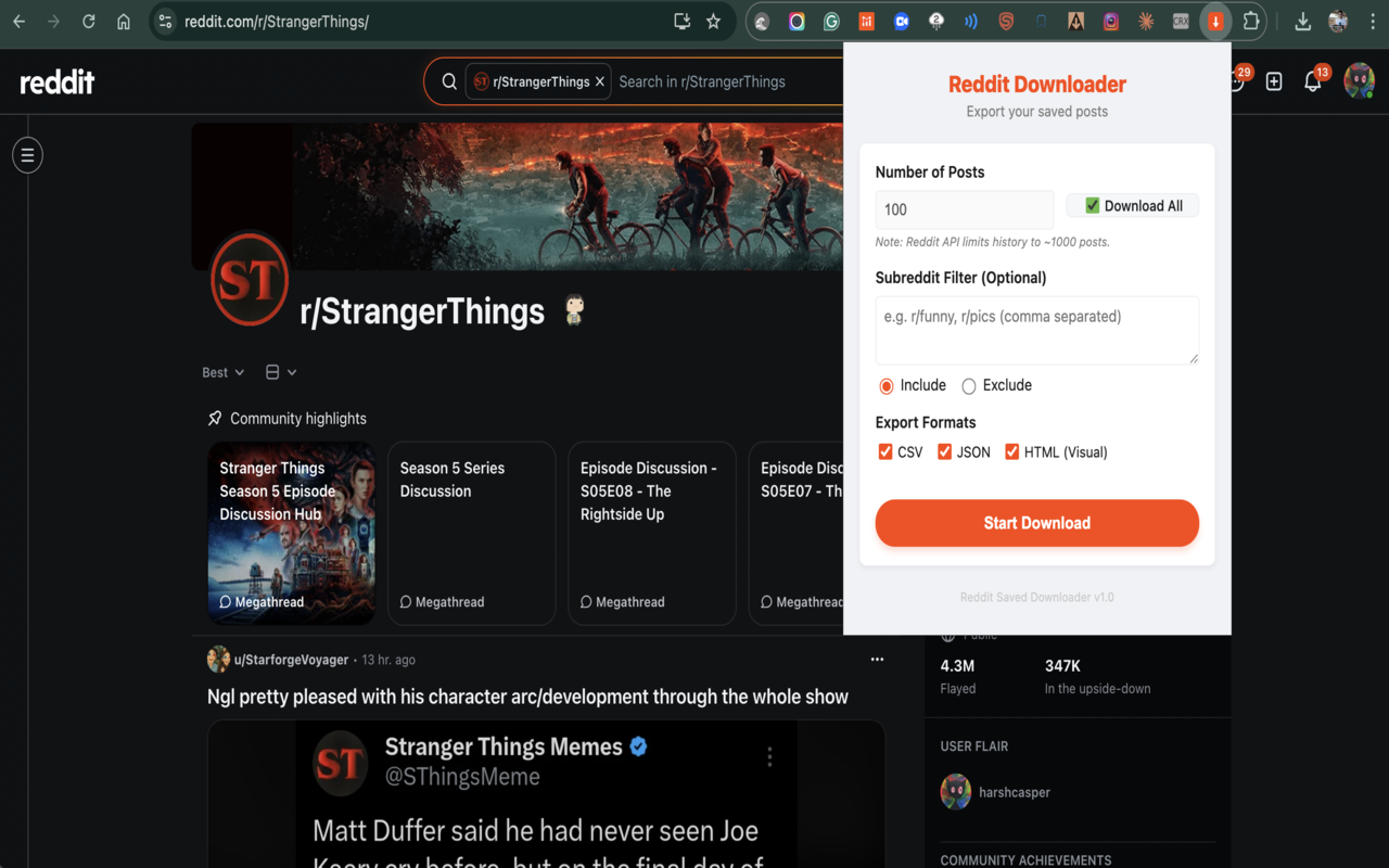Reddit Saved Downloader - 截图 2